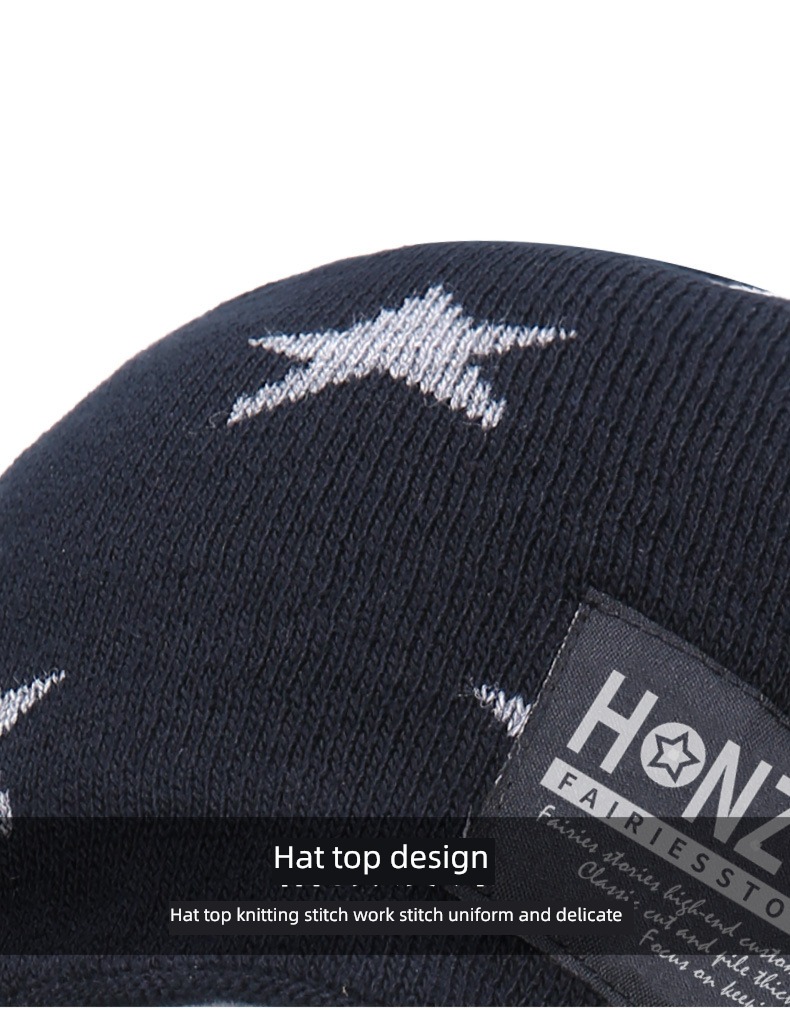 man winter Cold proof Plush Neckline Cycling Hat