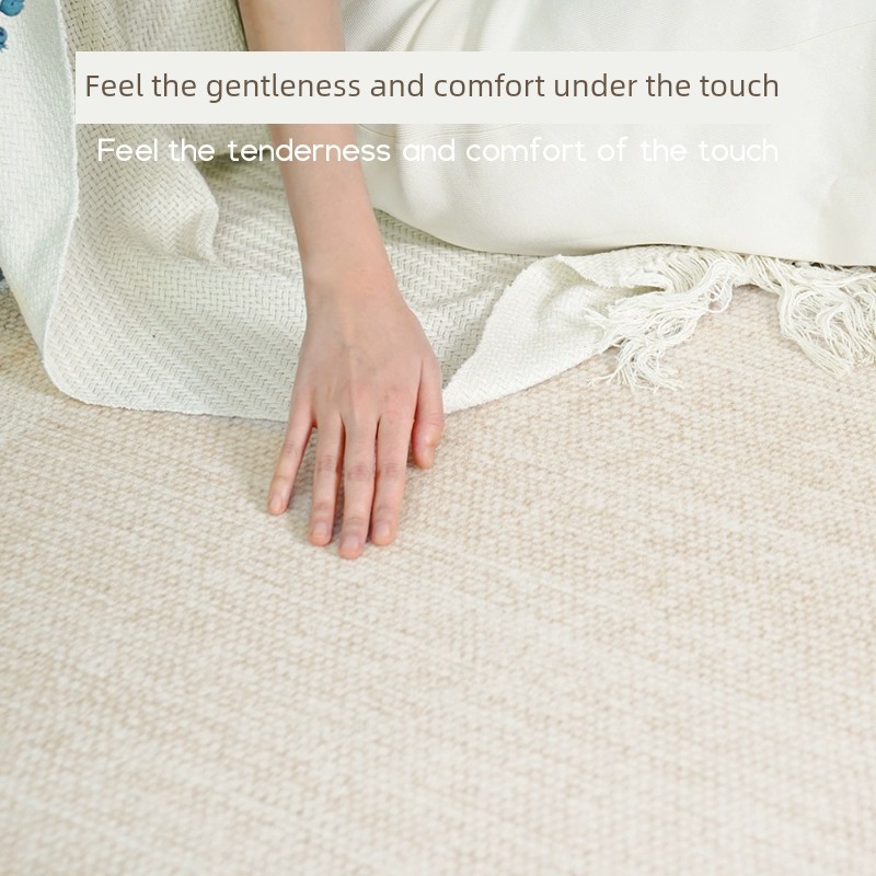 日式臥室地毯牀邊毯ins風客厛輕奢家用法式簡約現代沙發茶幾地墊