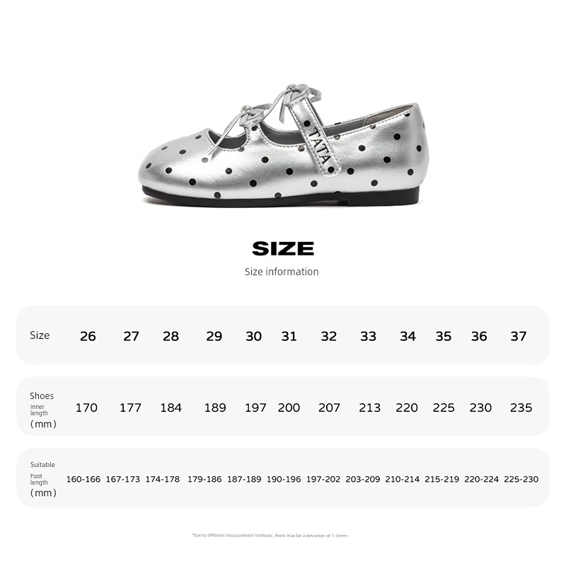 Tata Children's Shoes Girls' Polka Dot Mary Jane Shoes Autumn New Little Girl Princess Shoes Kidsren's Fashion Shoes — 3