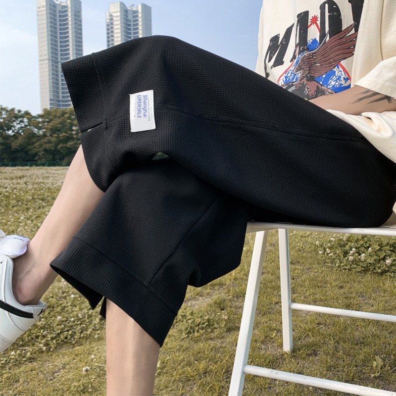 Wolfgang breathable teenagers leisure time the fat Cropped Trousers