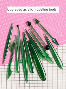 Dough Sculpting Tools Acrylic 14-Piece Set Carving Knives Sugar Art Tools No-Sharpening Dough Sculpting Knife Clay