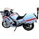 Simulated motorcycle police car model steering shock absorber alloy motorcycle CF650G ornament children's toy armed police car
