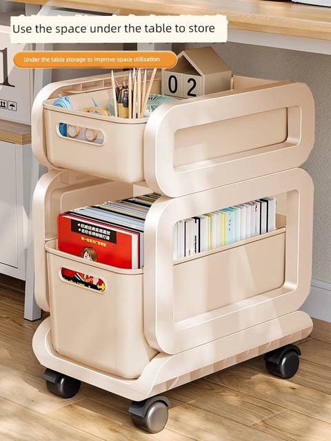 Xingyou schoolbag storage rack for home multi-layer primary school students' book storage rack for movable small cart under the table