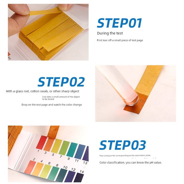 PH test strip pH test fish tank water quality detection urine amniotic fluid acid and alkaline test strip soil standard