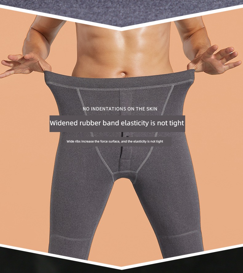 winter man Warm pants Plush thickening Cashmere kneepad Lay a foundation Interpenetrating Derong Self heating Autumn trousers northeast cotton-padded trousers