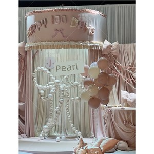 Wedding Bow Foam Ball Pearl String Internet Celebrity Soft Decoration Display Arrangement Shop Mall Party Birthday Hangi