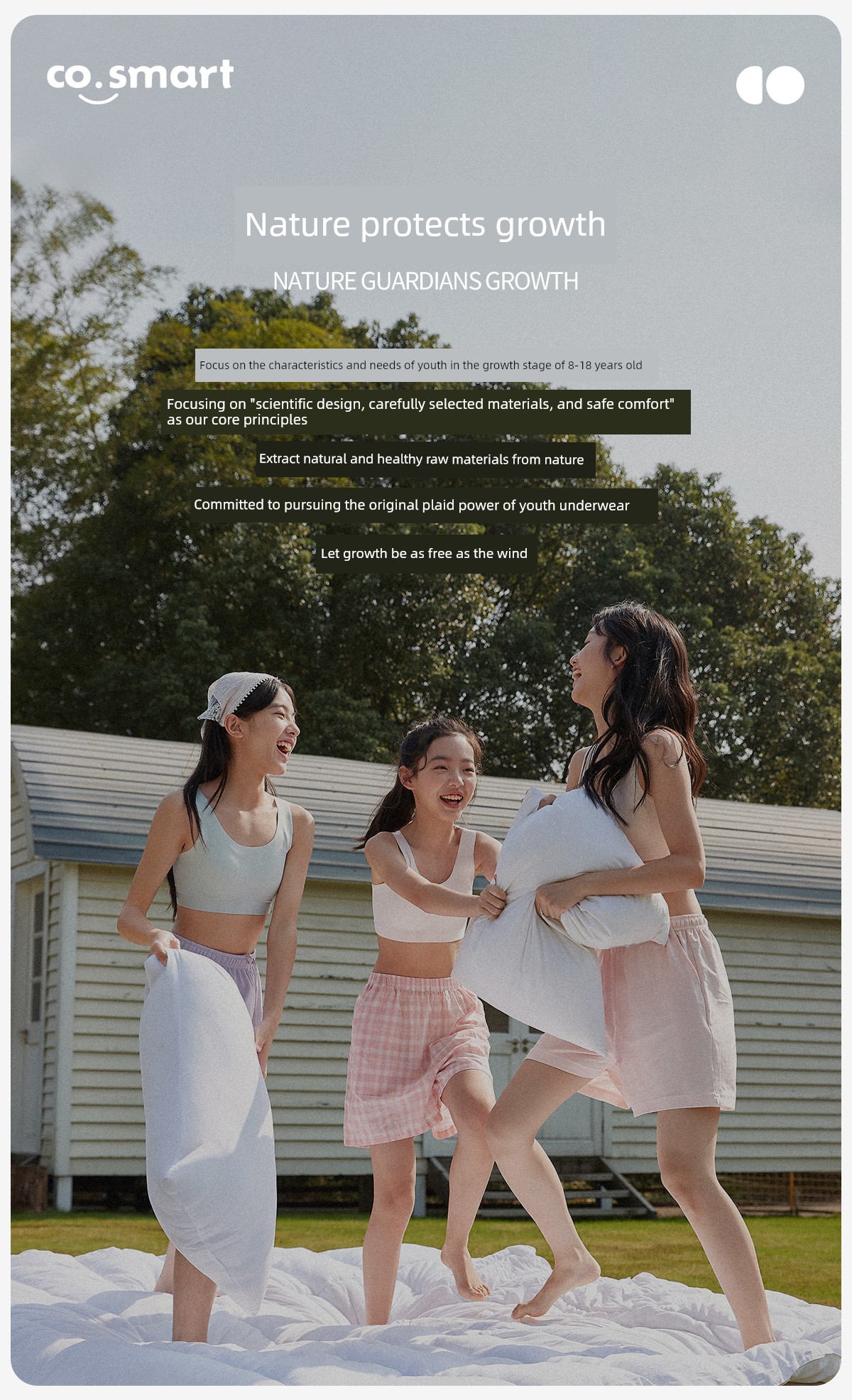 Coco Smart Girls' Bras for Junior High School Youth Development Period, Teenage High School Sports Bras — 33