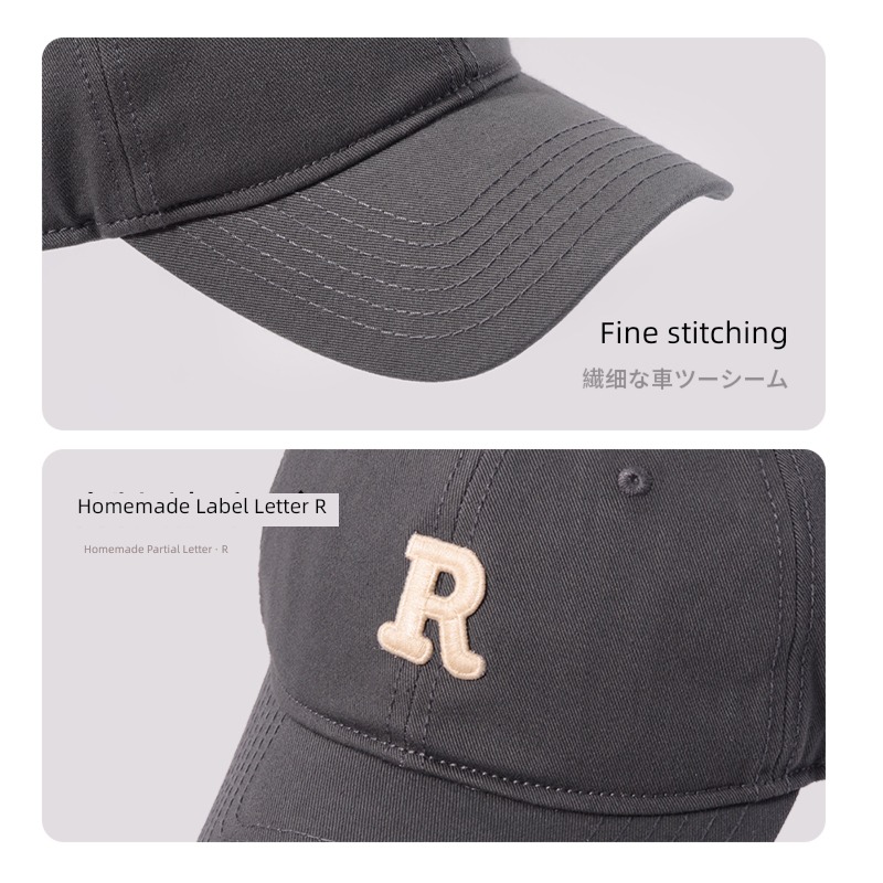 grey The new Baseball cap display face female deepen Big head circumference