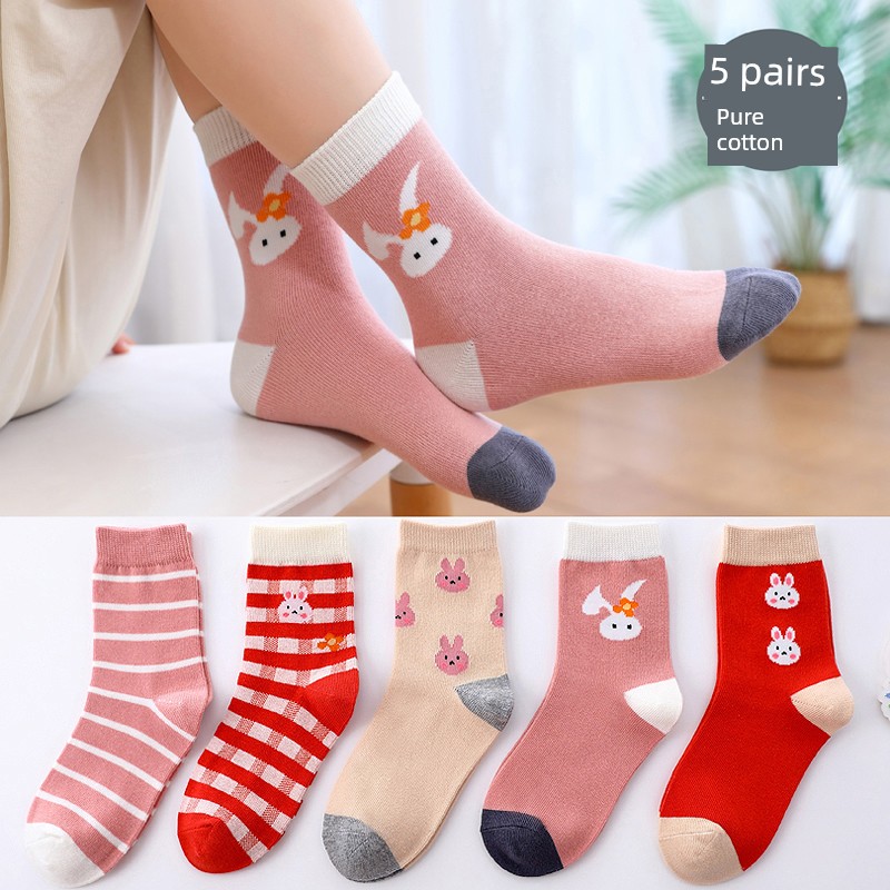 Pure Cotton Spring and Autumn Girl Deodorizing Filter Children's Socks — 6