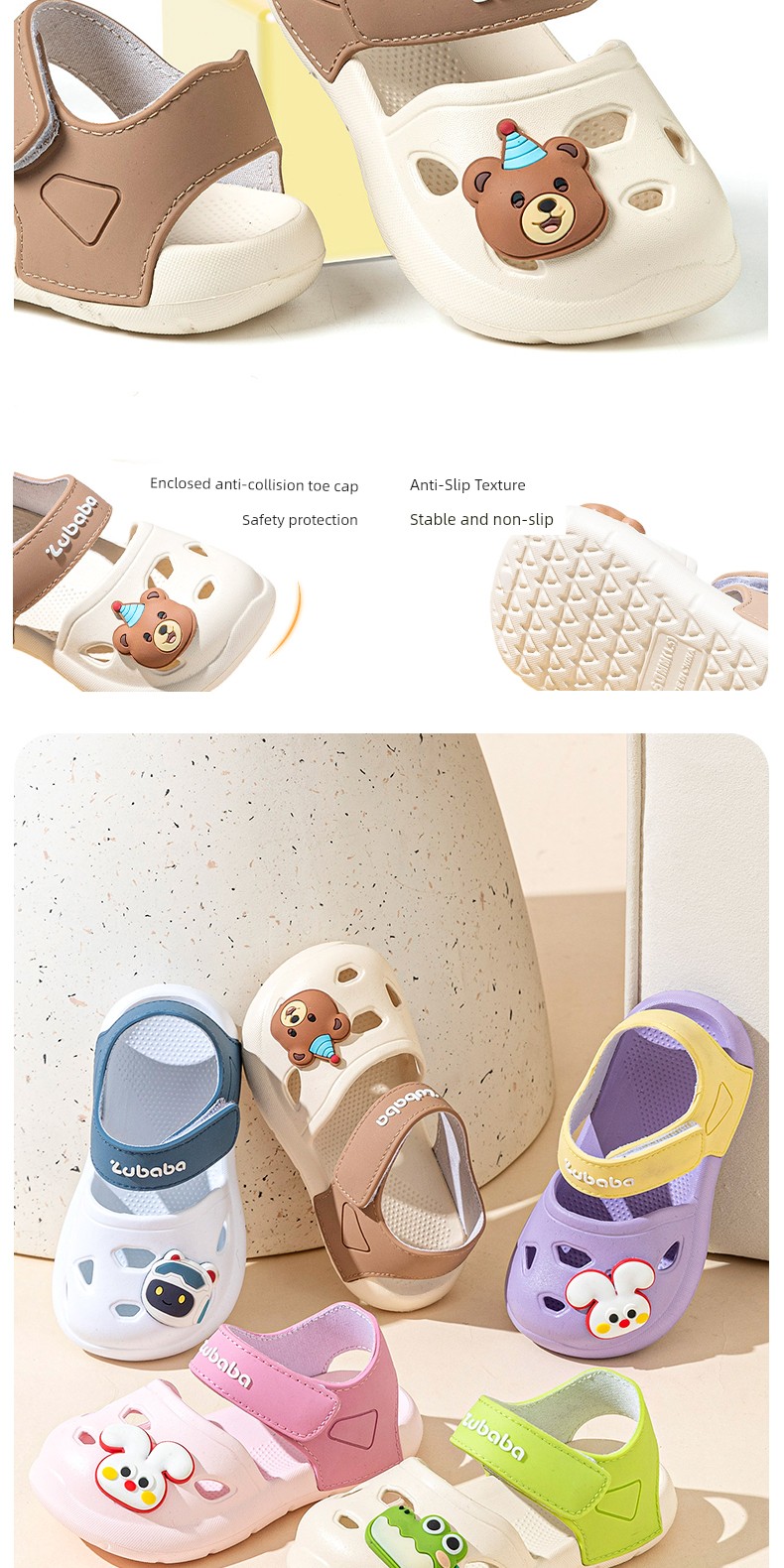 Children's Sandals for Boys Summer 2026 New Style Infant Girls Breathable Lightweight Beach Non-Slip Baby Sandals — 13