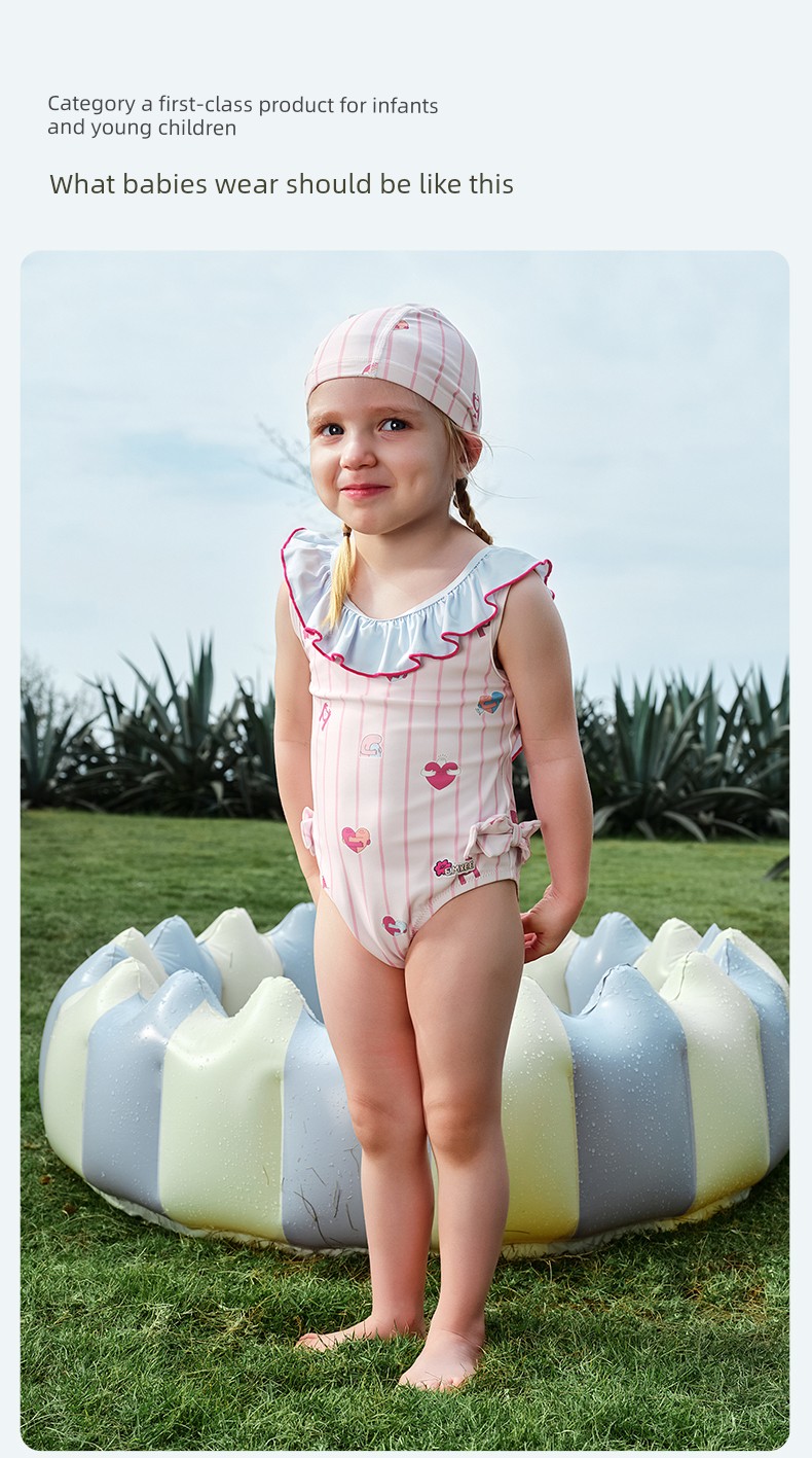 Manxi Children's Clothing Kids' One-Piece Swimsuit for Girls, Baby Beach Swimwear, Cool and Sun-Protective, Quick-Drying, Summer Swimwear for Girls — 23