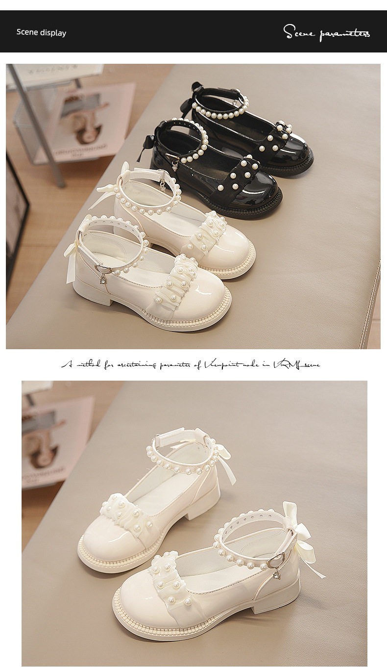 British Nu Princess Shoes for Girls, Small High Heels, Suitable for Dresses, Princess Style, Soft Sole, High Aesthetic Value, Match with Skirts, Chunky — 16