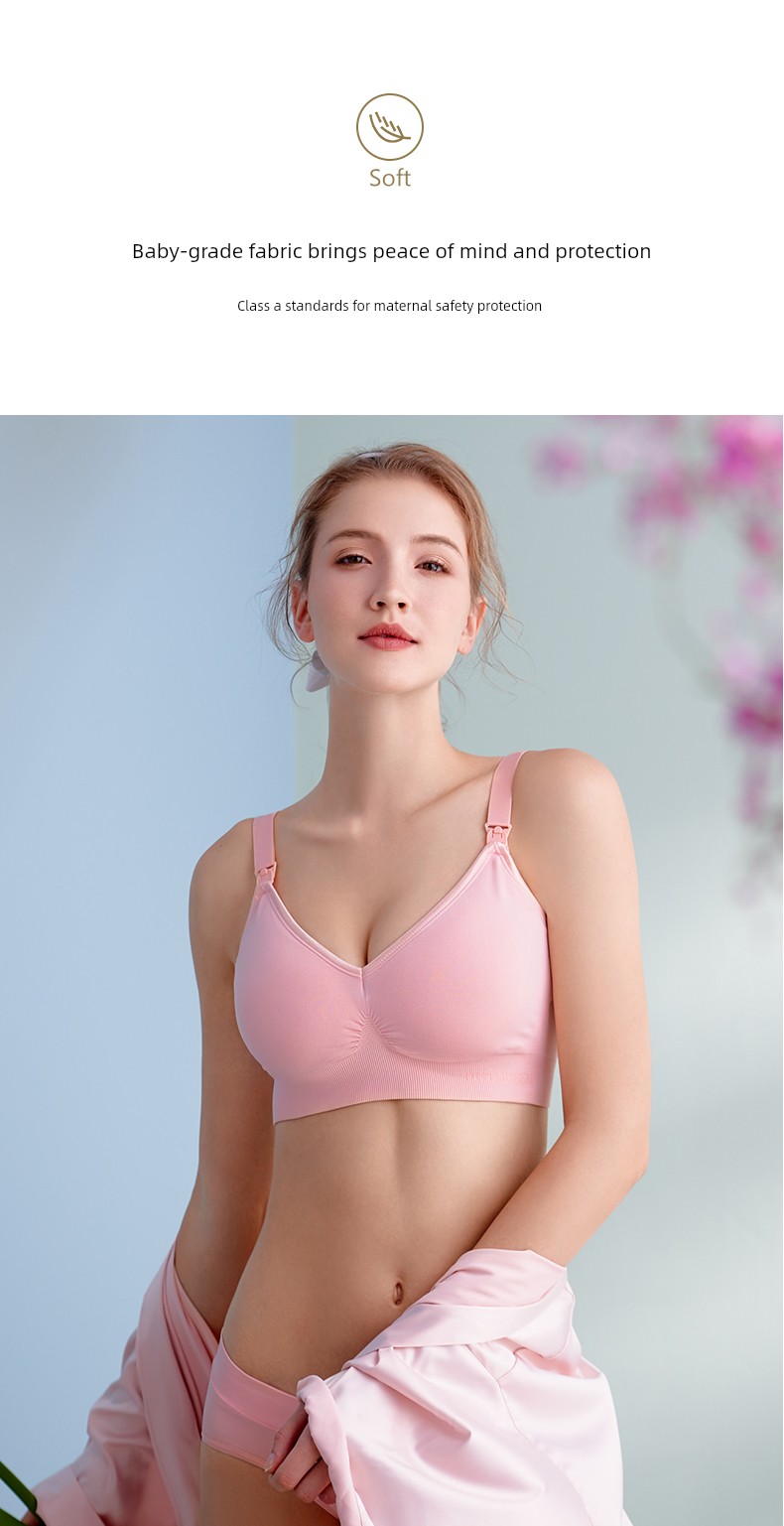 October Queen Nursing Bra for Women, Special for Pregnancy and Postpartum Breastfeeding, Anti-Sagging, Gathering, Sleep-Friendly, Seamless Maternity Bra — 6