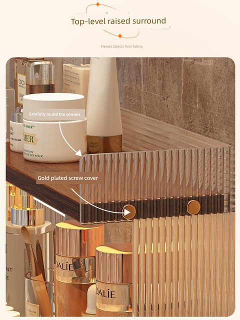 Cosmetic storage box acrylic dressing table skin care rack storage rack desktop high-end transparent lipstick rack