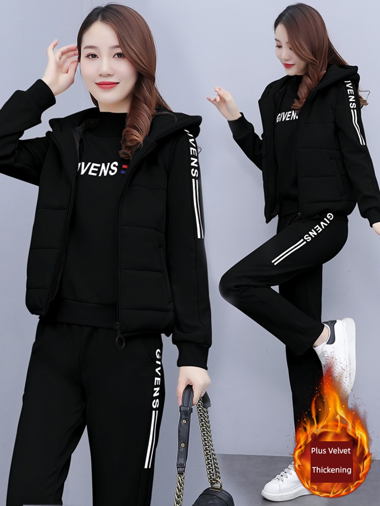 Foreign style Plush thickening ma'am Autumn and winter Athletic Wear