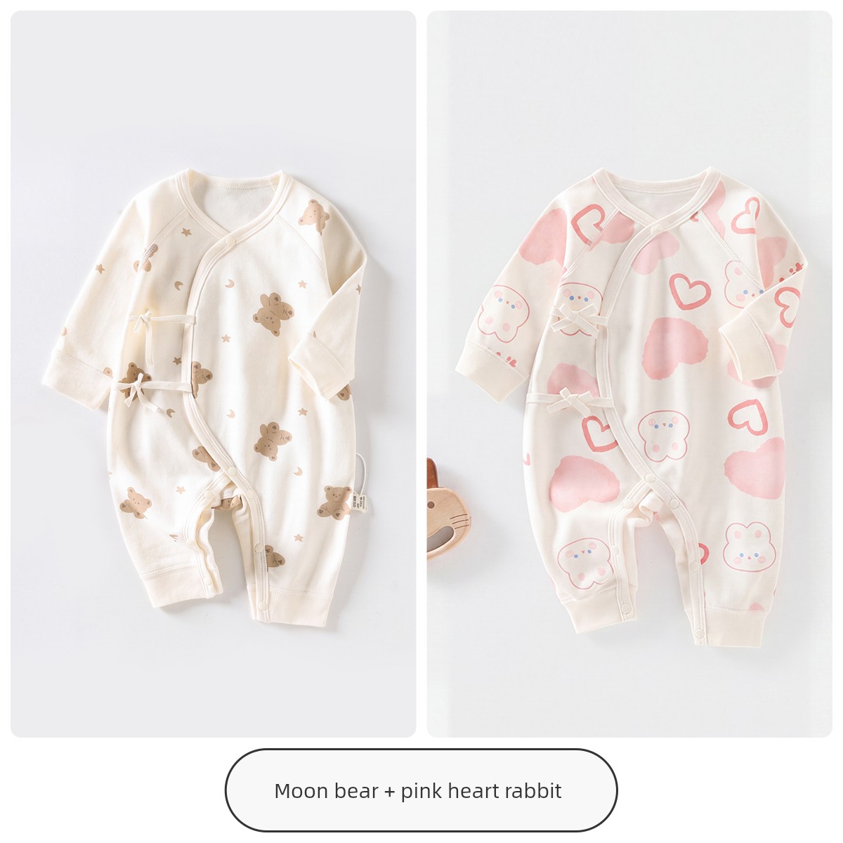 Jq Jingqi Baby Romper Autumn Pure Cotton Newborn Clothes Butterfly Jumpsuit Home Monk-Style Outfit — 7