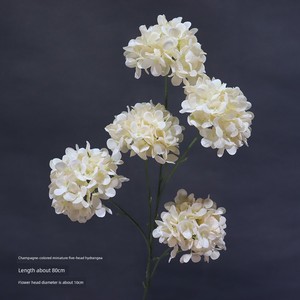 Artificial Flowers in Champagne Color for Wedding Arrangements, Wedding Hall Floral Art, Hydrangeas, Roses, Peonies, Wed