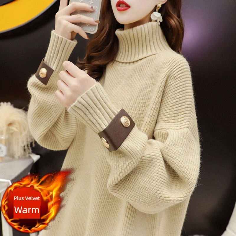 Wear out Medium and long term Autumn and winter clothes Plush High collar sweater