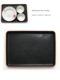 Black tray restaurant rectangular thickened non-slip dining hall imitation wood grain tea cup sushi tray fast food tray plastic Japanese style