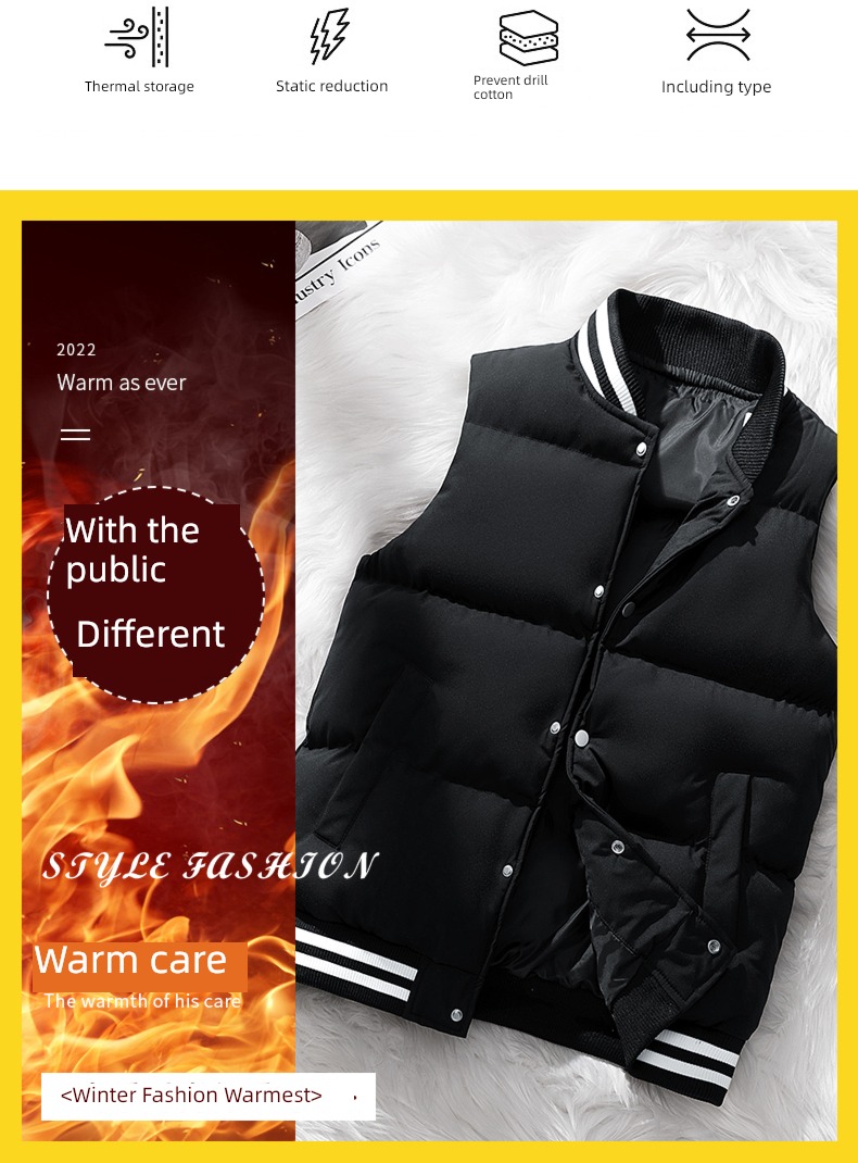 Cotton vest trend easy Big size keep warm loose coat Vest