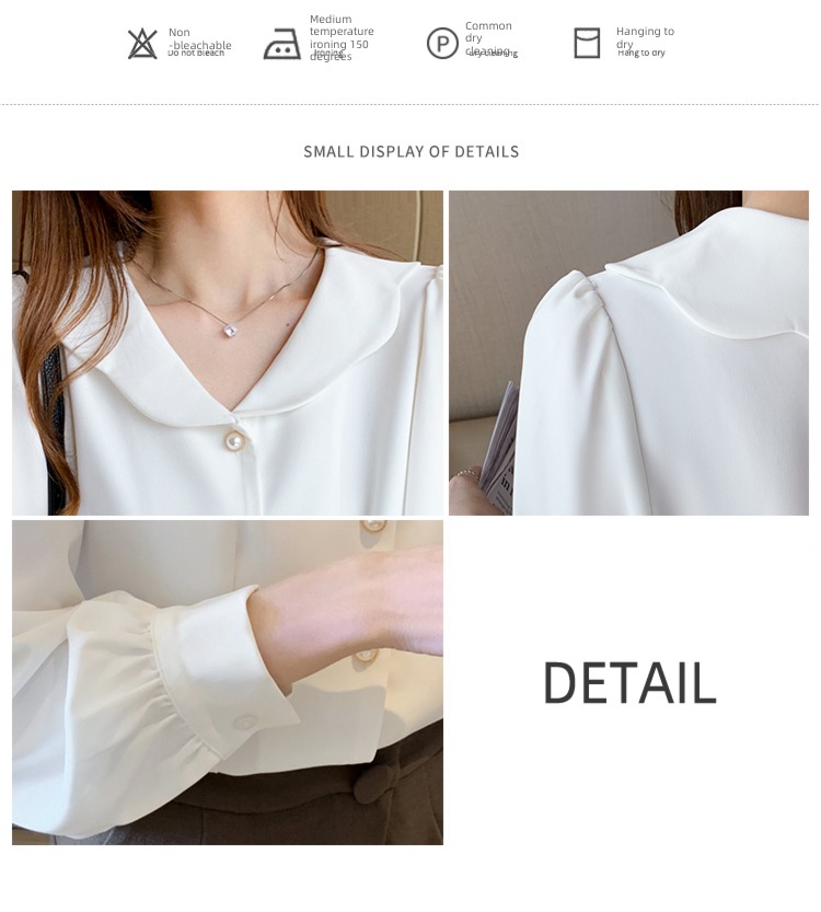 Early autumn Doll Collar jacket French white shirt