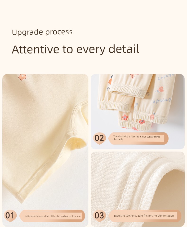 Pure Cotton Baby Not Clip Ass Girl Underwear — 21