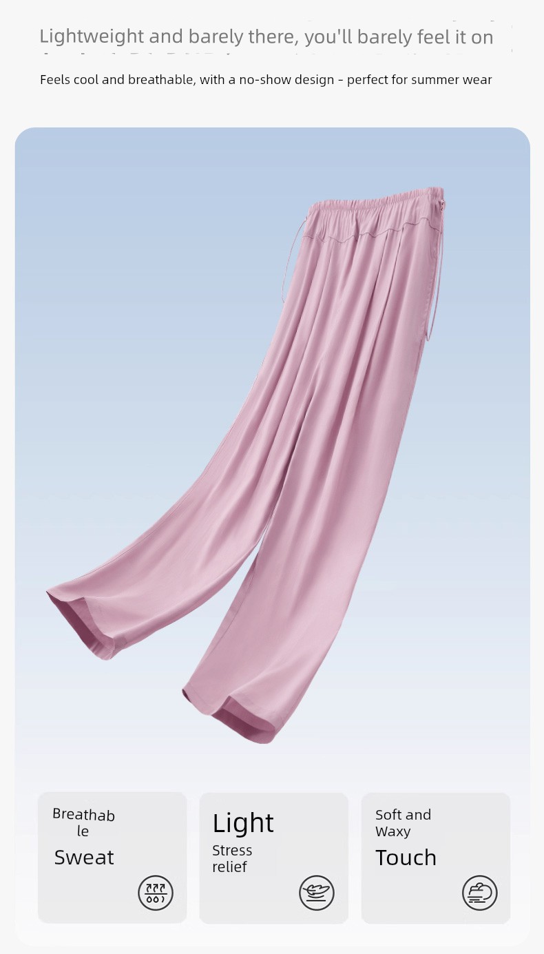 Maternity Pants Summer 2026 New Style Without Belly Support Ice Silk Casual Wide-Leg Pants Yamamoto Long Pants for Petite Women Spring and Summer — 6