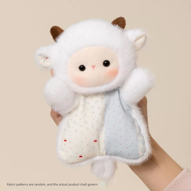 Bean Bag Comfort Doll, Little Sheep Plush Toy, Squeeze Companion Hand Puppet, Plush Toy Doll, Children's Birthday Gift for Girls
