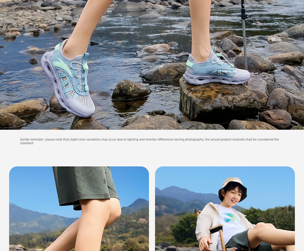 Anta Kidsren's Summer Sandals, Boys' River-Tracing Shoes, Beach Shoes, 2026 Summer New Style, Water-Resistant Outdoor Retro Sports Sandals — 21