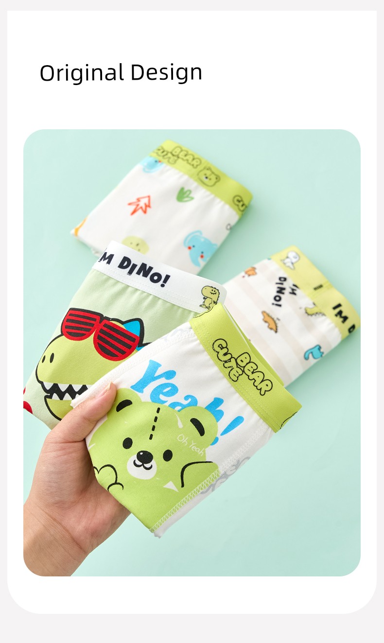 【10A Antibacterial Crotch】Boys' Underwear Children's Class a Pure Cotton Boxer Shorts for Older Boys and Little Boys, All-Cotton Baby Shorts — 14