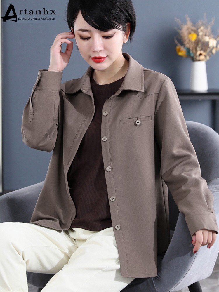 spring leisure time jacket high-grade fashion loose coat shirt