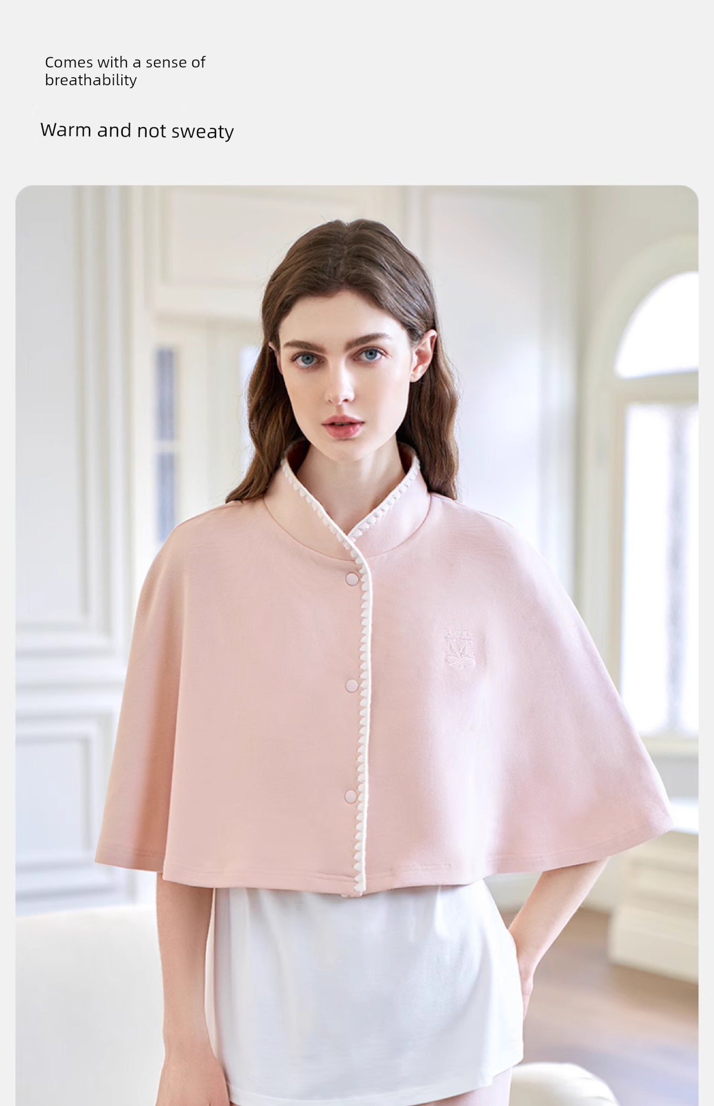 Manxi Pure Cotton Brushed Maternity Shawl for Postpartum Women, Warm Shoulder Protection, Nursing Top for Air-Conditioned Rooms — 11
