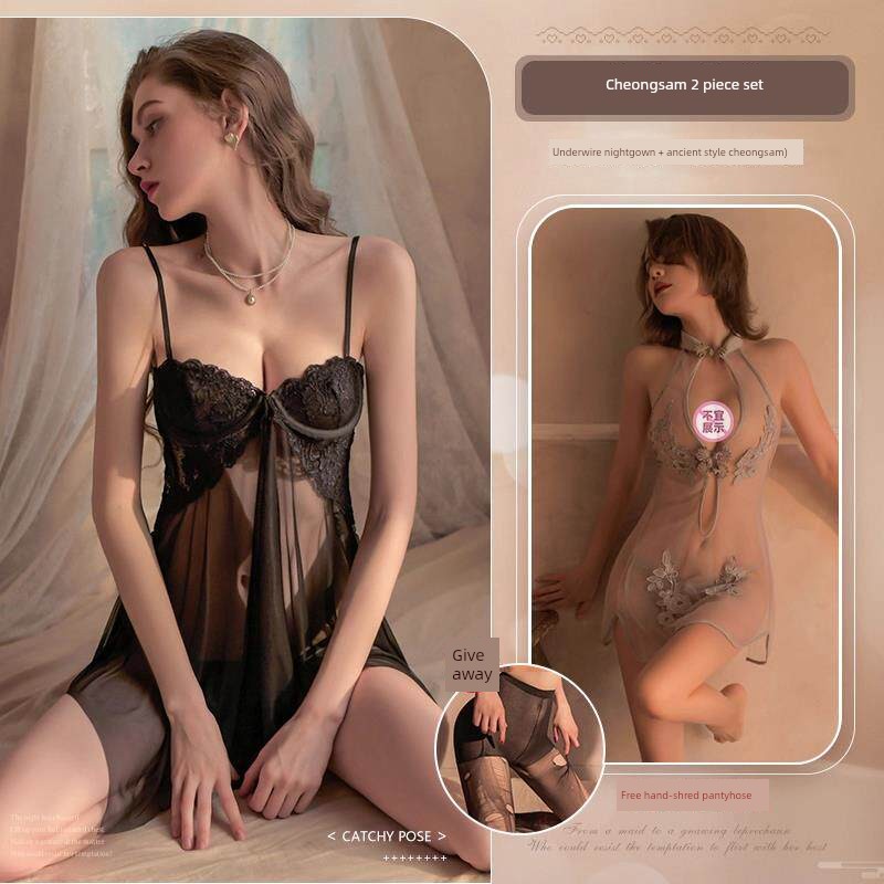 Sexy Lingerie with Underwire for Small Busts, Alluring Camisole Nightdress, Fun Intimate Wear, Couple's Warming Outfit — 2