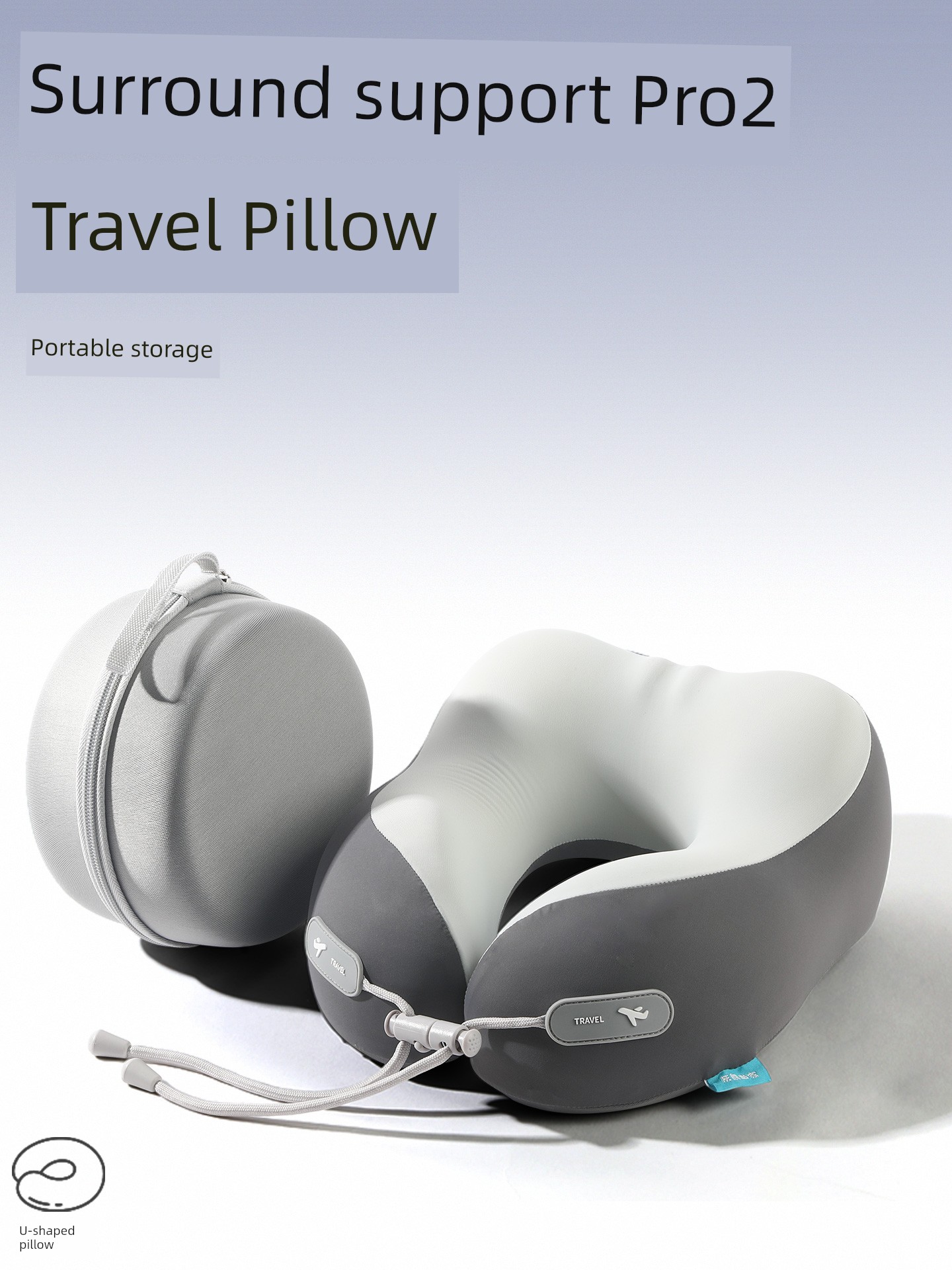 Travel U-Shaped Pillow Portable Memory Foam Neck Pillow Aircraft High-Speed Rail Cervical Pillow Sleep Neck Pillow U-Shaped Pillow