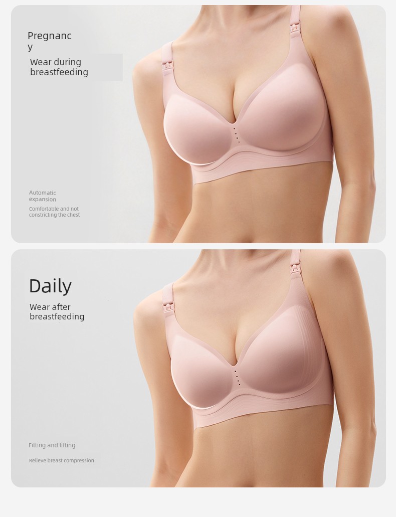 October Crystal 6D Zero-Gravity Anti-Gravity Maternity Bra Postpartum Nursing Bra Thin Breathable Large Size Anti-Sagging Underwear — 11