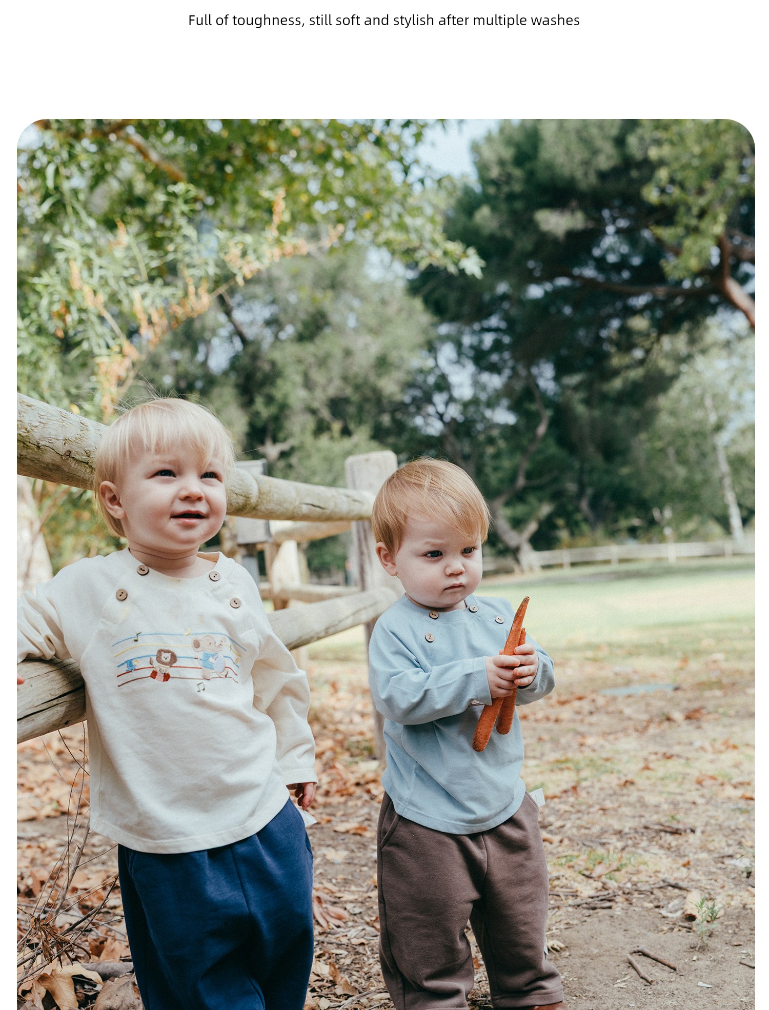 Whitewheat【Soft】Children's 26 Autumn New Long-Sleeved Boys' and Girls' Pure Cotton Embroidered T-Shirt Base Shirt — 9