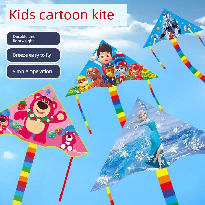 Small Kite Kids Breeze Easy to Fly 2025 New Arrival Paw Patrol Children Holding Weifang Fishing Rod for Stall Wholesale