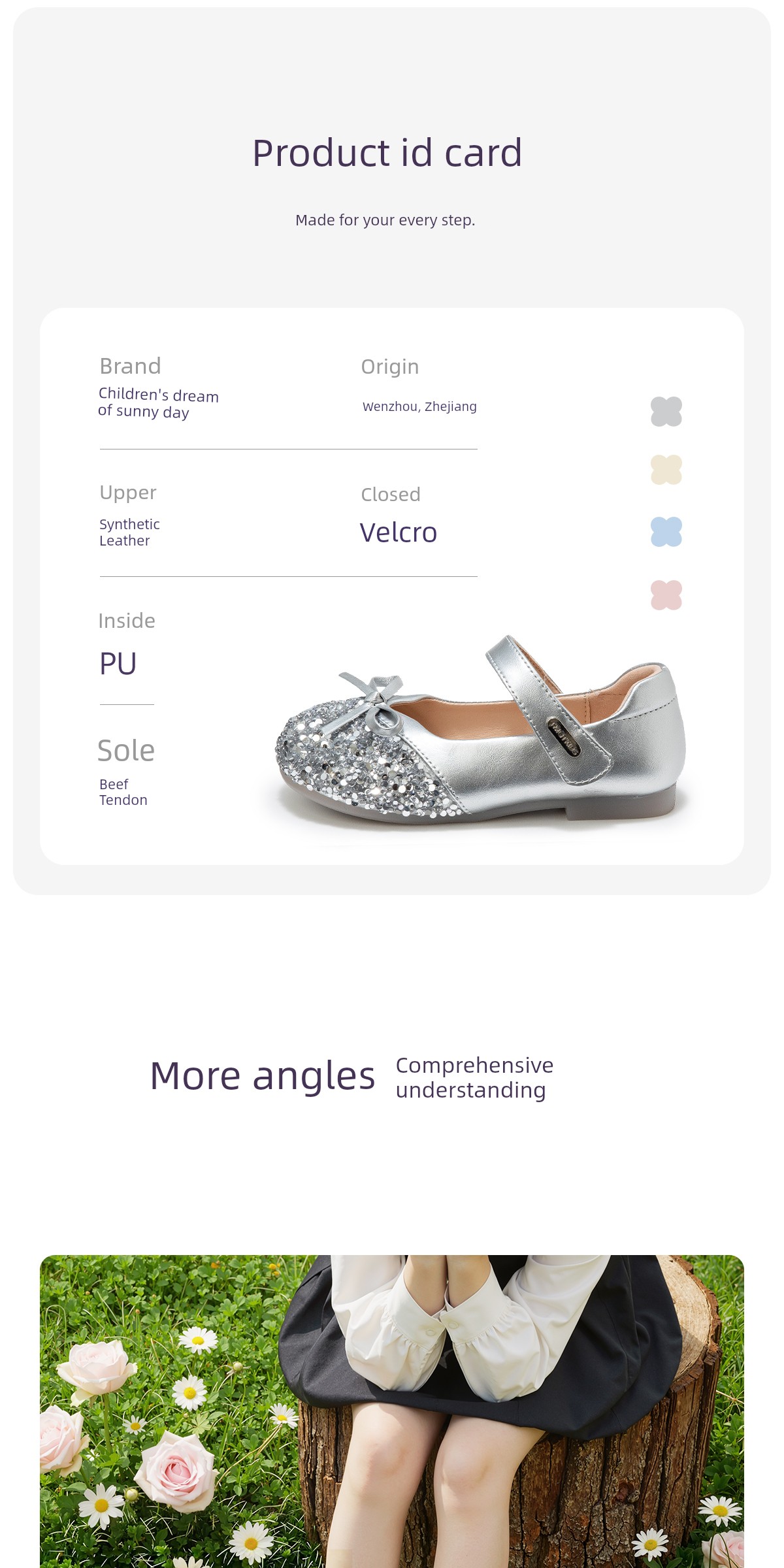 Princess Shoes for Girls, 2026 New Autumn Children's Shoes, Small Leather Shoes, Baby Crystal Shoes, Silver Soft-Soled Shoes — 20