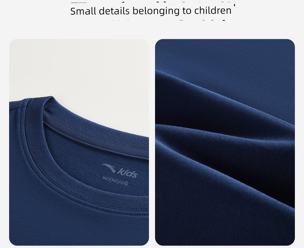 Anta Kidsren's Long-Sleeved T-Shirt Long-Sleeved Outdoor Sports Quick-Drying Boys' Short-Sleeved 2026 Spring & Fall New Youth Kidsren's Clothing — 33