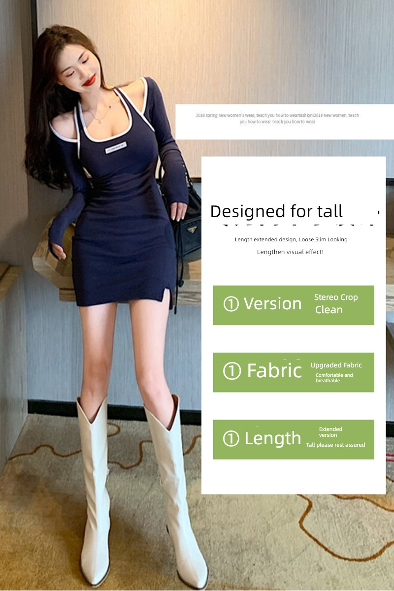 Europe and America Tall man girl student sexy Dress
