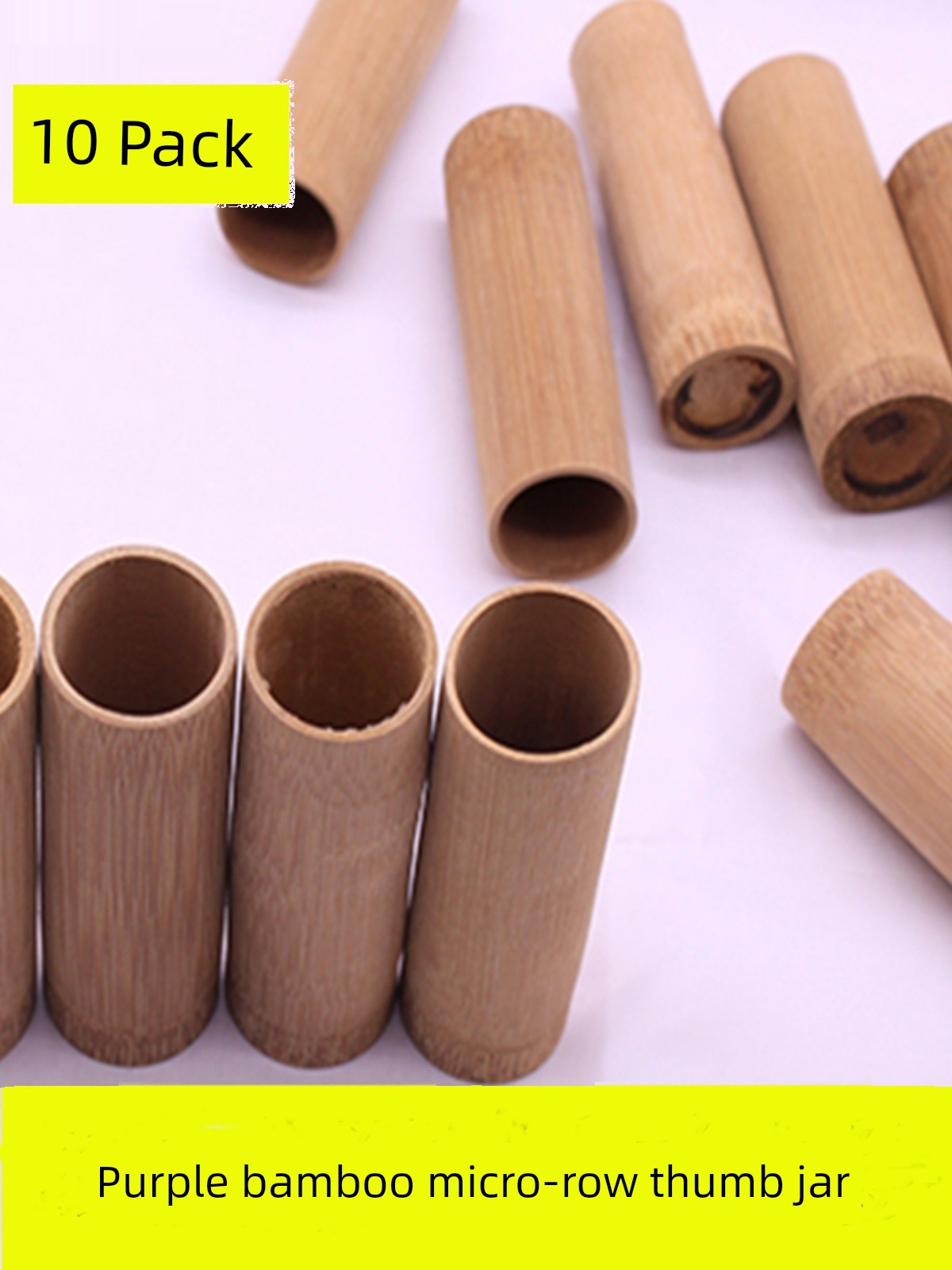 Purple Bamboo Micro-Pore Set Box, Thumb-Sized Bamboo Jar, Water-Boiled Unpainted Carbonized Jar, Small Bamboo Jar for Beauty Salon Use, Bamboo Jar for Removing Dampness and Removing Blood Stasis