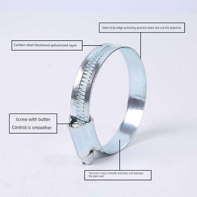 Galvanized throat hose British iron galvanized clamp clamp holder fire water hose clamp ventilation pipe water pipe oil pipe iron clip