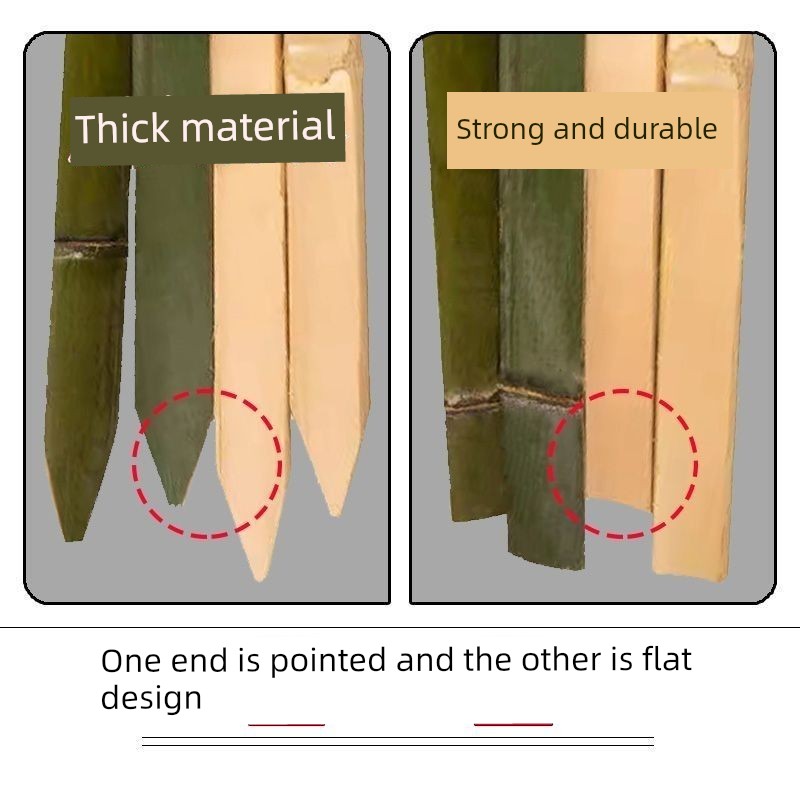 Construction Site Surveying and Mapping Bamboo Pile Markers, Bamboo Strips, Wooden Stakes, Bamboo Poles, Pointed Ground Stakes, Engineering Surveying and Mapping Bamboo Stakes
