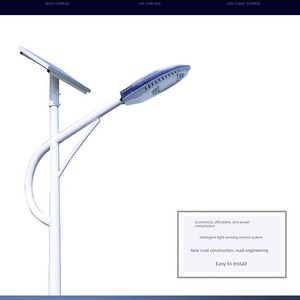 New Rural Led Solar Street Light Poles 6m Community Square High Pole Street Light Poles Outdoor Lights Municipal Enginee