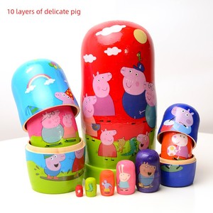 10-Layer Russian Matryoshka Doll Movie Version, Made from Premium Basswood, Birthday Gift, Educational Toy, Craft Orname