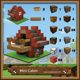 8mm small particles Minecraft magnetic square educational toys creative Children's Day gift building block house
