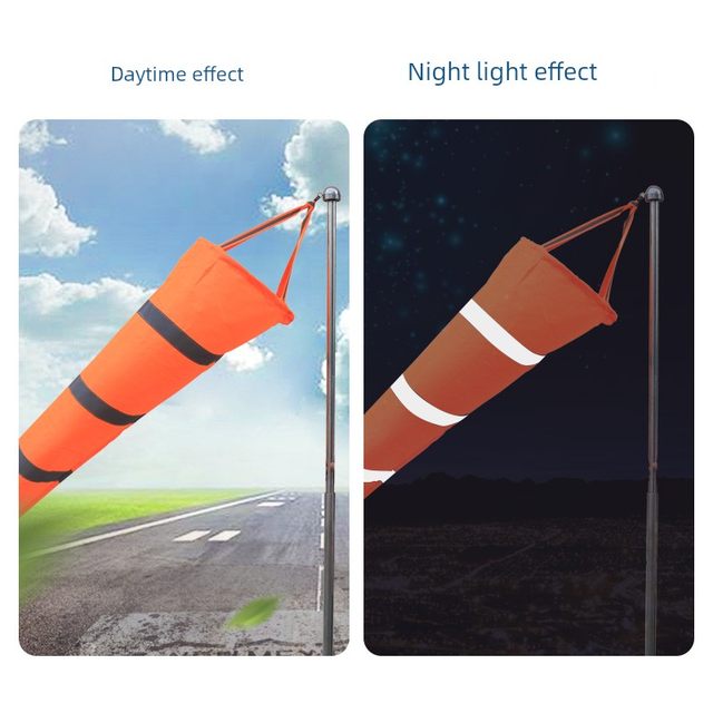 Meteorological wind direction bag durable luminous reflective fluorescent oil and gas chemical enterprise wind direction measurement wind bag outdoor anemometer