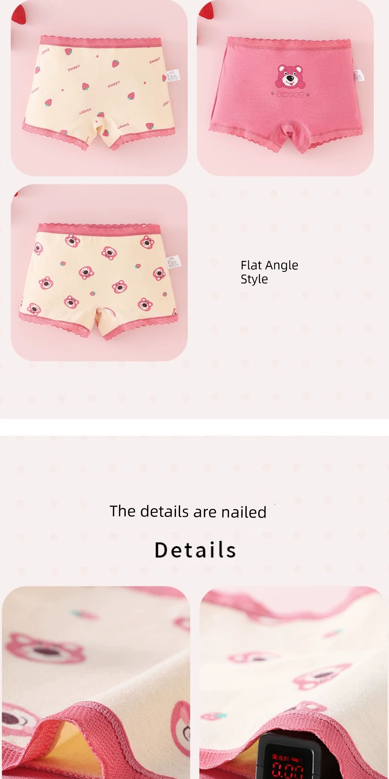 Children's Underwear Girl Pure Cotton Boxer Shorts Baby Girl All Cotton Briefs Little Girl Boxer Antibacterial without Pp — 13