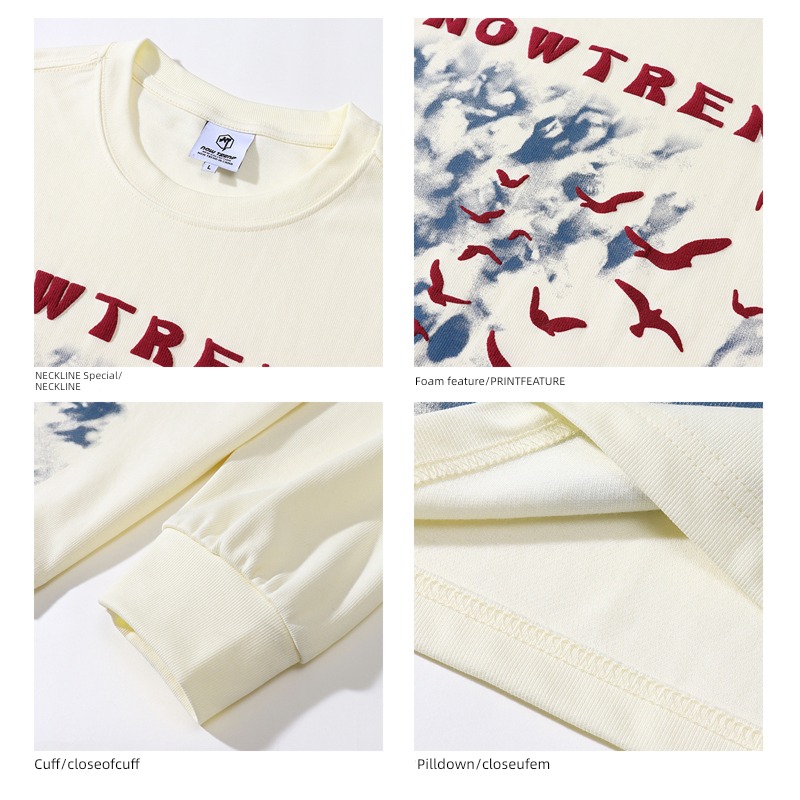 Wukong has goods Retro easy Versatile Long sleeve T-shirt
