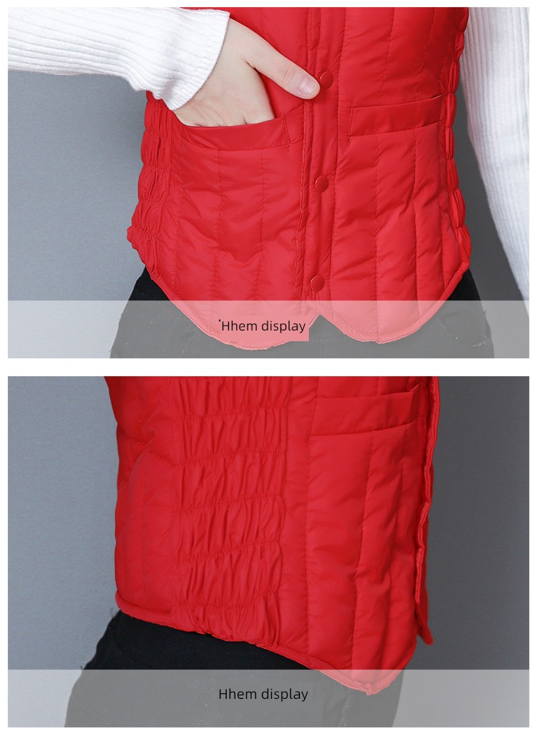 have cash less than that is registered in the accounts Korean version Warm clothing Middle aged and elderly Down cotton Vest